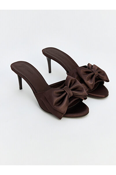 LC Waikiki Nevavm Women's Heeled Slippers with Bow Detail