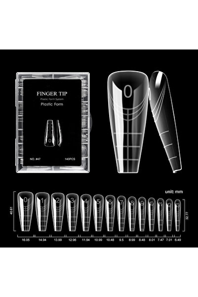Choice R-140pcs-box TP 70pcs/140pcs Clear Nail Dual Form Full Cover Nail Exte...