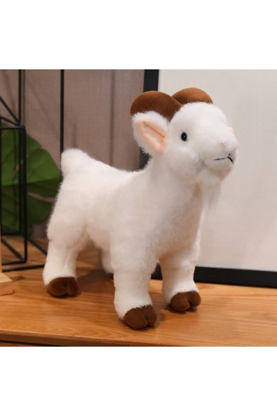 Choice WHITE 30cm Realistic Goat Plush Toy - Soft Stuffed Animal Goat, Cuddly...