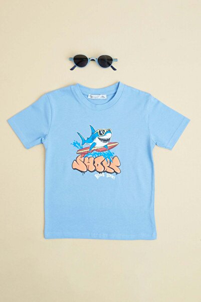 Fulla Moda Μπλουζάκι για αγόρι με στάμπα Shark