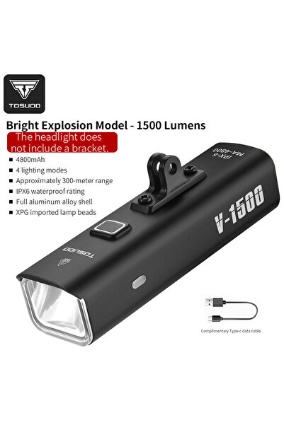 Choice 1500 lumens TOSUOD Bicycle Front Light 1500 Lumens 4800mAh Bike Light ...