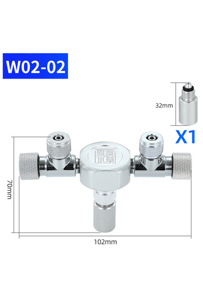 Choice3 W02-02 ZRDR Fish Tank Multi-Channel CO2 Splitter Distributor Metal Aq...
