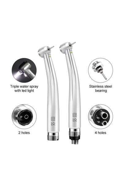 Choice3 4 holes M600LG Handpiece with LED Light B2 M4 Push Button High Speed ...