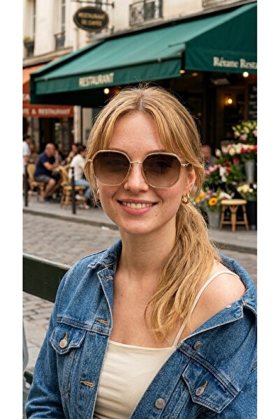Olivier Philippe 33445Gold-Brown 57 Sunglasses