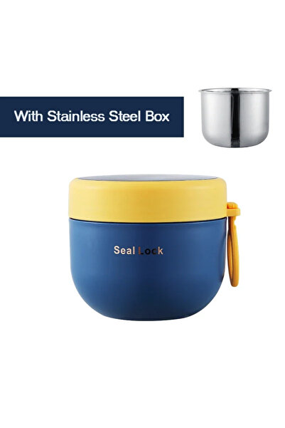 Choice6 600ml Stainless Steel D 600ml/800ml Breakfast Cups with Fork Cereal Y...
