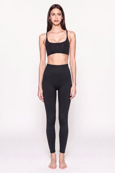 Modanty High Waist Ribbed Seamless Gathering Sports Tights Yoga Pilates Fitness Leggings
