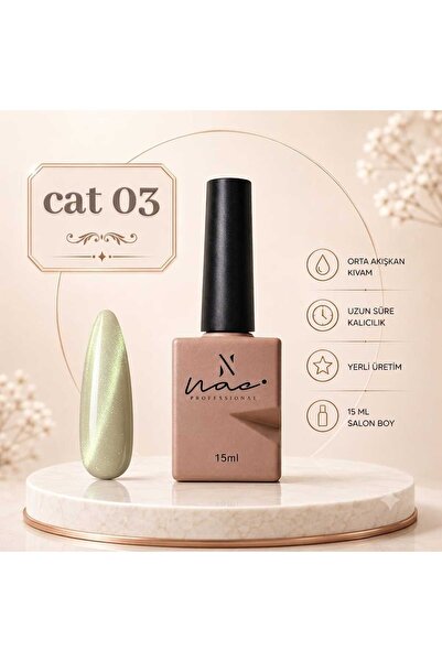 Aka 15 ML Kedi Gözü kalıcı oje Cat Eyes Seri renkli