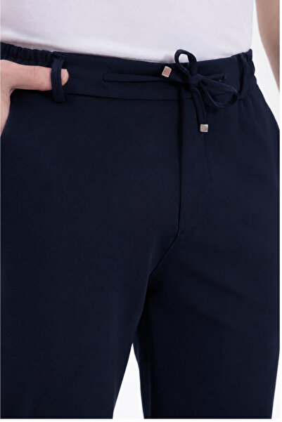T SteepRockt Erkek Lacivert Jogger Pantolon Beli Bağlamalı 4 Cepli Likralı Re...
