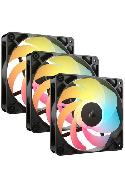 Corsair Ventilatoare Carcasa RS120-R Reverse, ARGB, 3x 120mm, Negru