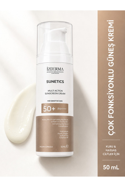 izderma Sunetics Multi Action Leke ve Yaşlanma Karşıtı Güneş Kremi SPF 50+ PA...