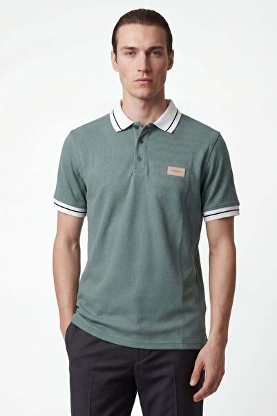 HAKKE Classic Buttoned Polo Collar Men's T-Shirt