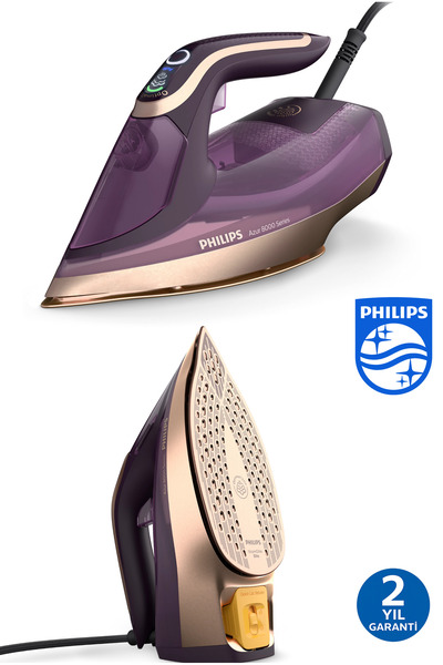 Philips 8000 Seri Kumaşa Göre Isı Ayarlayan Özel Tabanlı Buharlı Ütü 3000w - ...
