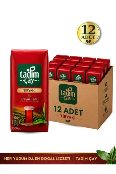 Tiryaki 12 Adet 1000gr (HAKİKİ RİZE ÇAYI, SİYAH PAKET ÇAY)
