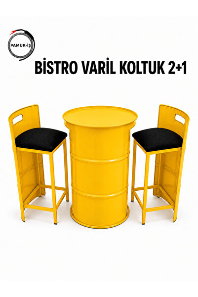 HBB-K BİSTRO VARİL KOLTUK TAKIMI 2+1