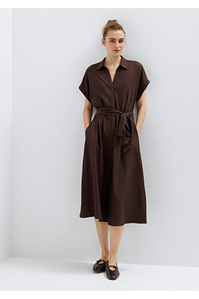 Mavi Rochie maro din amestec de in 1310742-70240
