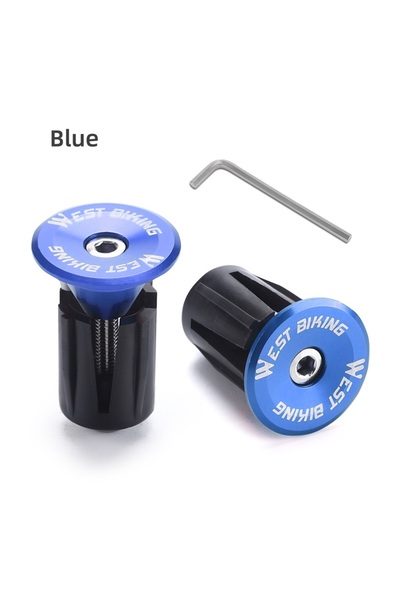 Choice BLUE MIST WEST BIKING Colorful Handlebar End Plugs With Tools Alunimum...