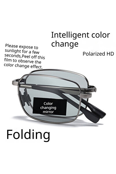 Choice1 Red Color changing sungl Folding Color Changing Sunglasses, Polarized...