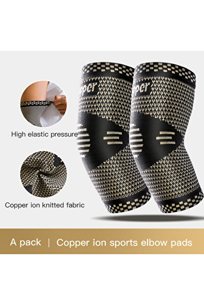 Choice8 XL 2 piece-elbow pad 1/2 piece Copper Ankle Brace,Infused Ankle Suppo...