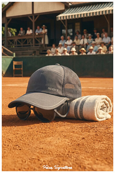 PIECE SIGNATURE Running and Tennis Hat with Reflective Strip, Sun Protection,...