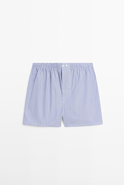Massimo Dutti Çizgili %100 pamuklu boxer
