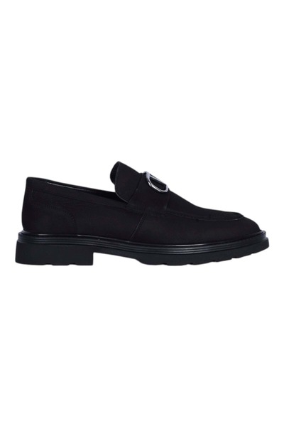 moda ayakkabım Asil Bey 785 Black Nubuck Classic Men's Shoes