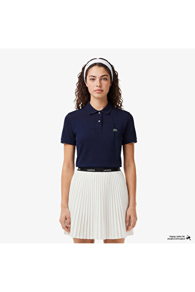Lacoste Kadın Regular Fit Organik Pamuk Lacivert Polo