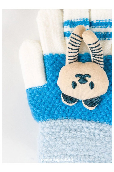 PIECE SIGNATURE 100% Acrylic Children's Gloves with Accessories (Age 3-6)