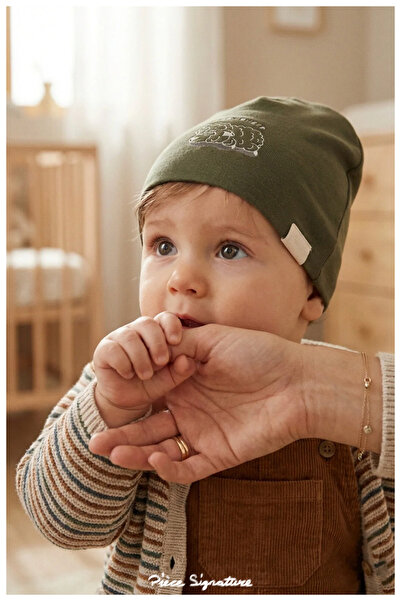 PIECE SIGNATURE 100% Cotton 0-18 Years Double Layer Combed Cotton Beanie