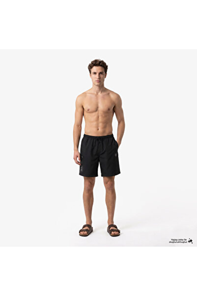 United4 Regular Fit Men's Black Swim Shorts