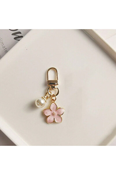 Choice pink Fashion Flower Pearl Pendant Backpack Pendant Simple Alloy Drip O...