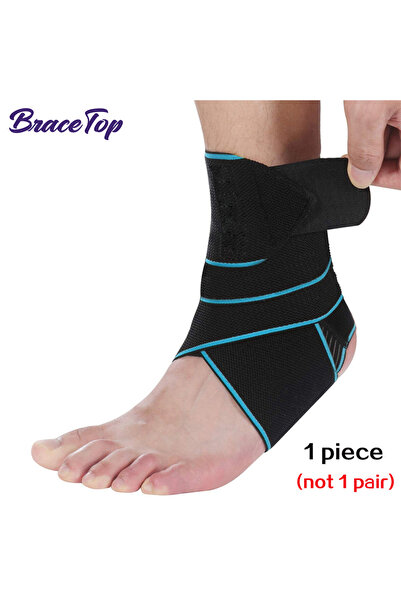 Choice1 1 PCS - Blue 1 PCS Elastic Silicone Ankle Support Brace Strap Basketb...