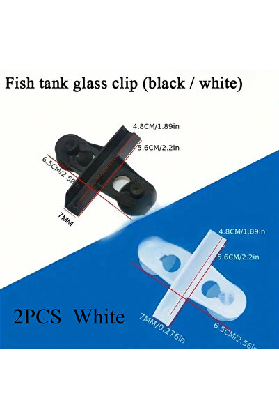 Choice1 2 PCS White Clips Adjustable Aquarium Divider Grid with Suction Cups ...