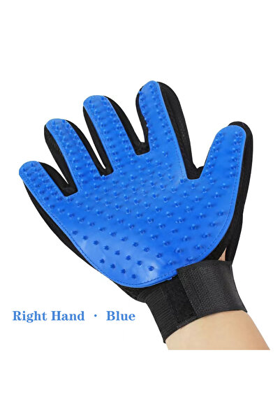 Choice3 Blue Right 1Pcs Cat Hair Removal Gloves Pet Beauty Cleaning Brush Pla...