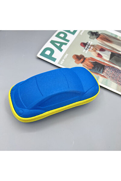 Choice Blue Car Shaped Glasses Case Cute Portable Eyeglasses Holder Boys and ...
