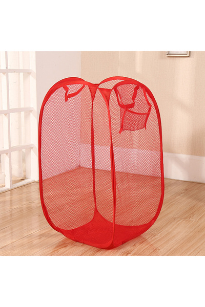 Choice3 XXL Red Mesh breathable laundry basket, foldable large size 40 * 40 *...