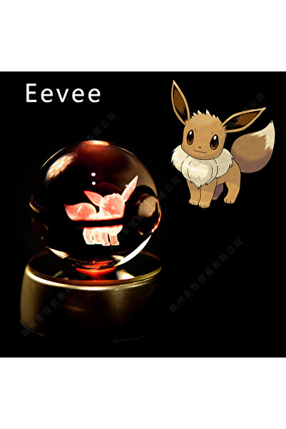 Choice22 05 Eevee Pokemon Crystal Ball 3D Pikachu Gengar Mewtwo Night Light L...