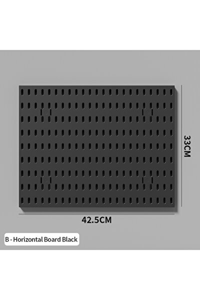 Choice3 Black Pegboard 7 Nordic-Style Display Shelf Background Wall Storage B...