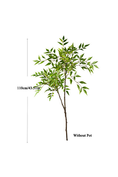 Choice1 110cm 2Forks 75-140cm Tall Artificial Nandina Plants Fake Tropical Pa...