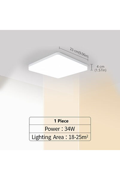 Choice Neutral Light 34W LED Ceiling Lights Square Neutral Light 16W 34W Inte...