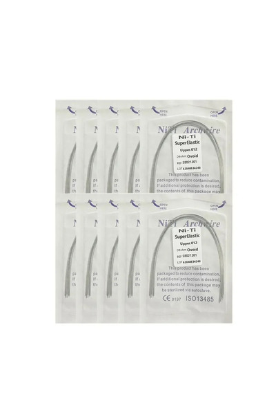 Choice8 012 Upper-NT-10Pack 10pack أسلاك تقويم الأسنان فائقة المرونة NITI دائ...