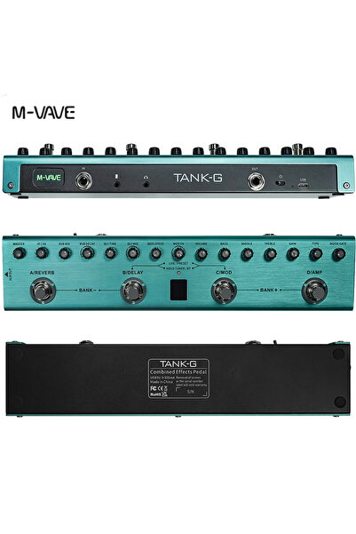 Choice M-VAVE TANK-G M-vave Tank-G Guitar Multi-Effects Pedal 36 Presets,9 Pr...