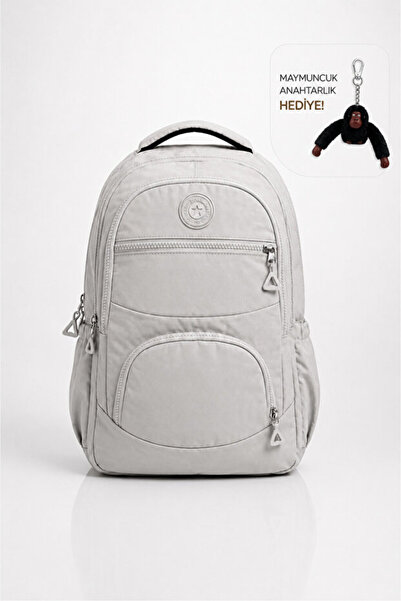 Av A Dos Black Unisex Backpack Water Resistant Crinkle Fabric Large Size Scho...