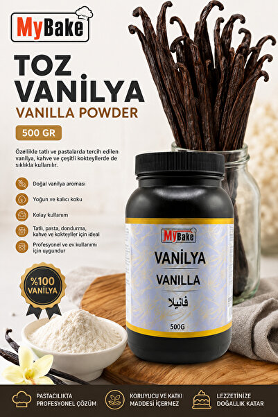 MY BAKE PASTA MARKA PARTY CAKE SUPPLES MY BAKE TOZ VANİLYA 500 gr