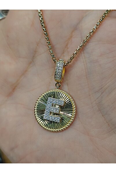 Berr Diamond 14 AYAR ALTIN CHARM '' E '' HARFİ KOLYE