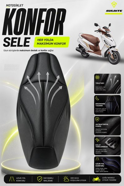 SULAITE Motorcycle Comfort Saddle Cover Hero Dash Compatible Visco Sponge Sad...