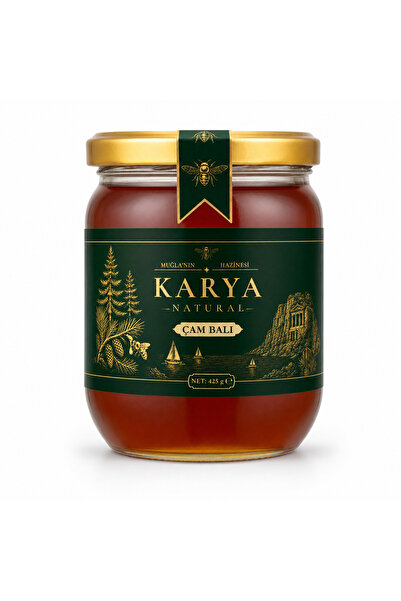 KARYA NATURAL Muğla'dan Süzme Çam Balı 425 G Cam Kavanoz