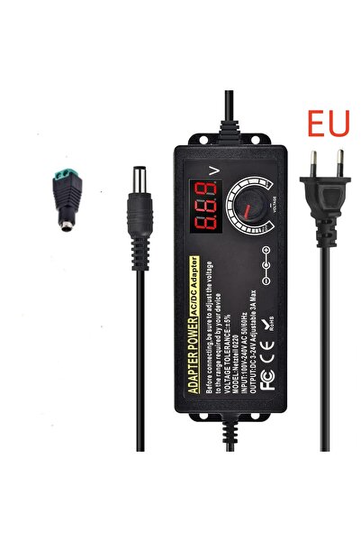 choice2 DC 3A AC 100-240V EU Terminal Adapter AC to DC Power Supply Adjustabl...
