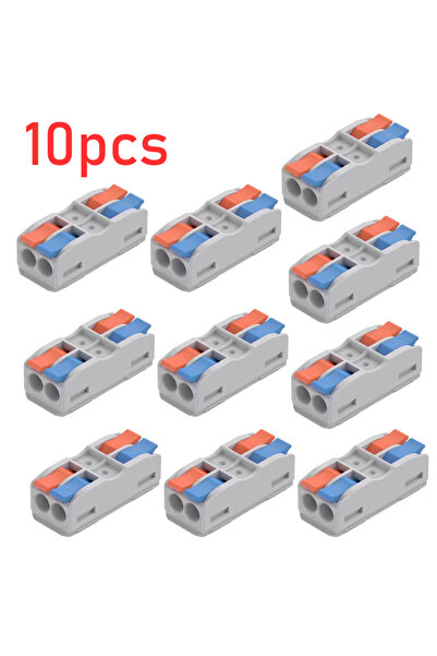 Choice LC-422-10PCS 10Pcs Wire Conductor Connector Mini Lever‑Nut 2‑In‑2‑Out ...