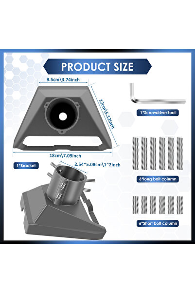 Choice For 1 inch diameter grey Mounting Pole Adapter Kit for Starlink Gen 3 ...