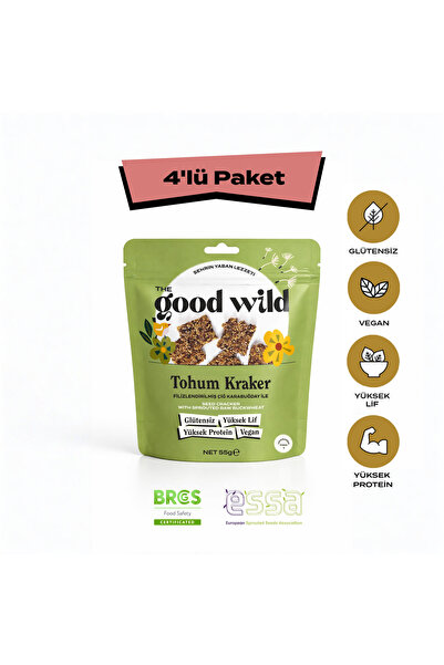 THE GOOD WİLD Tohum Kraker | Glutensiz Atıştırmalık | Filizlendirilmiş Çiğ Ka...
